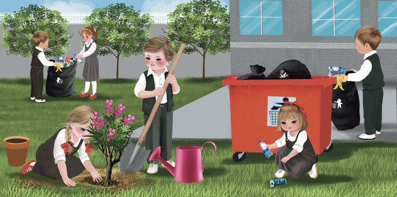 Keeping Our City Clean — Curriculum illustration