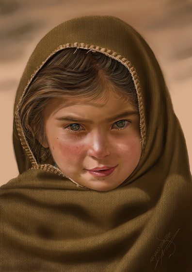 کچە و شاڵە قاوەییەکە — نیگاری دیجیتاڵ