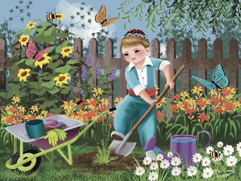 The Little Gardener — Digital illustration